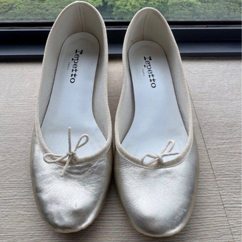 Repetto Block Heel in Gold